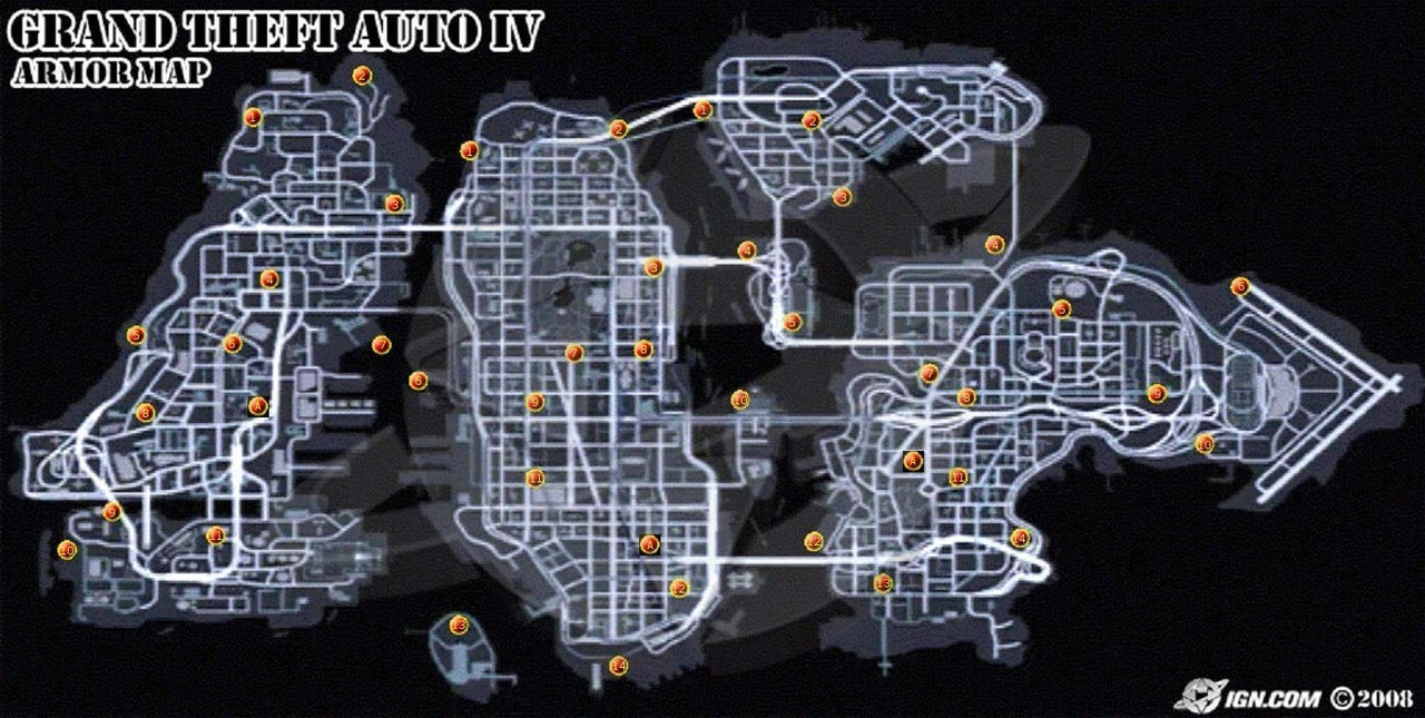 GTA4 Armor Map